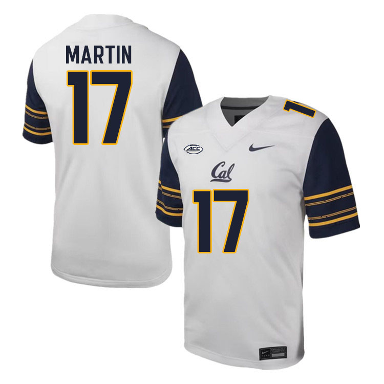 Men #17 Josiah Martin California Golden Bears ACC Conference College Football Jerseys Stitched Sale-